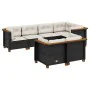 Set mit 7 Gartensofas mit Kissen Kunstrattan schwarz von , Gartensets - Ref: Foro24-3261881, Preis: 585,28 €, Rabatt: %