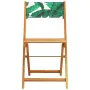 Bistro chairs 2 units acacia wood and leaf print fabric by , Garden chairs - Ref: Foro24-367685, Price: 88,15 €, Discount: %