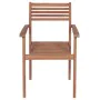 Garden chairs 2 units solid teak wood with black cushions by , Garden chairs - Ref: Foro24-3062269, Price: 182,44 €, Discount: %