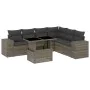 7-piece garden sofa set with gray synthetic rattan cushions by , Garden sets - Ref: Foro24-3269190, Price: 545,86 €, Discount: %