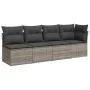 7-piece garden sofa set with gray synthetic rattan cushions by , Garden sets - Ref: Foro24-3269190, Price: 545,86 €, Discount: %