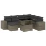 Set of garden sofas and cushions 8 pieces synthetic rattan gray by , Garden sets - Ref: Foro24-3269330, Price: 594,22 €, Disc...