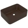 Matte dark brown ceramic luxury washbasin 41x30x12 cm by vidaXL, Sinks - Ref: Foro24-147050, Price: 64,01 €, Discount: %