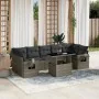 Gartensofa-Set und Kissen, 8-teilig, aus grauem Kunst-Rattan. von , Gartensets - Ref: Foro24-3267780, Preis: 616,17 €, Rabatt: %