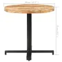 Round bistro table rough mango wood Ø80x75 cm by vidaXL, Kitchen and dining tables - Ref: Foro24-320269, Price: 143,57 €, Dis...