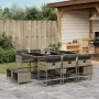 Garten-Essgruppe 11-teilig mit grauen Polstern aus synthetischem Rattan von , Gartensets - Ref: Foro24-3278095, Preis: 664,37...