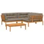 Garten-Palettensofa-Set mit 4-teiligen Akazienholz-Kissen. von , Outdoor-Sofas - Ref: Foro24-3209491, Preis: 699,84 €, Rabatt: %