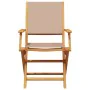 Garden chairs 2 units solid acacia wood and taupe gray fabric by , Garden chairs - Ref: Foro24-367671, Price: 122,68 €, Disco...