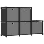 Shelving with 5 cubes with black fabric boxes 103x30x72.5 cm by vidaXL, Bookcases and shelves - Ref: Foro24-322603, Price: 36...