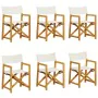 Folding garden chairs 6 units, cream white fabric by , Garden chairs - Ref: Foro24-3208917, Price: 326,66 €, Discount: %