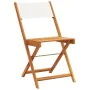 Folding garden chairs 6 units solid wood and cream fabric by , Garden chairs - Ref: Foro24-3214611, Price: 243,92 €, Discount: %