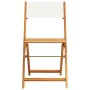 Folding garden chairs 6 units solid wood and cream fabric by , Garden chairs - Ref: Foro24-3214611, Price: 243,92 €, Discount: %