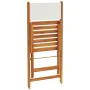 Folding garden chairs 6 units solid wood and cream fabric by , Garden chairs - Ref: Foro24-3214611, Price: 243,92 €, Discount: %