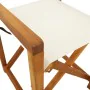 Folding garden chairs 2 units, white cream fabric by , Garden chairs - Ref: Foro24-365837, Price: 113,41 €, Discount: %