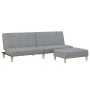 Two-seater sofa bed with light gray fabric ottoman by , Sofas - Ref: Foro24-3258138, Price: 290,25 €, Discount: %