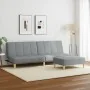 Two-seater sofa bed with light gray fabric ottoman by , Sofas - Ref: Foro24-3258138, Price: 290,25 €, Discount: %