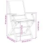 Folding garden chairs 6 pcs solid wood and anthracite fabric by , Garden chairs - Ref: Foro24-3214578, Price: 366,99 €, Disco...