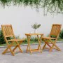 Folding 3-piece solid acacia wood garden dining set by , Garden sets - Ref: Foro24-3206331, Price: 137,02 €, Discount: %