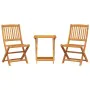 Folding 3-piece solid acacia wood garden dining set by , Garden sets - Ref: Foro24-3206331, Price: 137,02 €, Discount: %