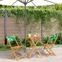 3-piece bistro set, fabric, solid wood, leaf print by , Garden sets - Ref: Foro24-3281752, Price: 138,23 €, Discount: %