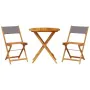 3-teiliges Bistro-Set Stoff und massives anthrazitfarbenes Holz von , Gartensets - Ref: Foro24-3281845, Preis: 146,54 €, Raba...