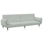 2-Sitzer-Schlafsofa mit hellgrauem Samthocker von , Sofas - Ref: Foro24-3258151, Preis: 381,09 €, Rabatt: %