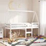 Solid white wood children's bed canopy 199x80.5x88 cm by , Accessories for beds and slatted bases - Ref: Foro24-846956, Price...