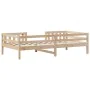 Solid pine wood bed frame 75x190 cm by , Beds and slatted bases - Ref: Foro24-846982, Price: 99,05 €, Discount: %