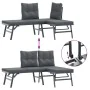 Garden bench with 5-piece cushions, steel frame with black powder coating. by , Garden sets - Ref: Foro24-3283720, Price: 493...