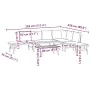 Garden bench with 5-piece cushions, steel frame with black powder coating. by , Garden sets - Ref: Foro24-3283720, Price: 493...