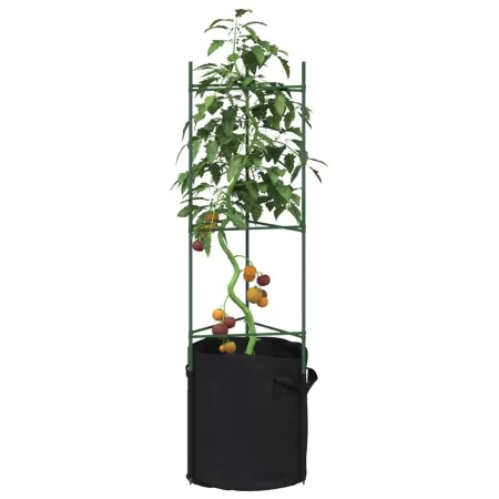 Support for tomatoes with 2 steel and PP bags, 116 cm. by , Pot stands - Ref: Foro24-4009284, Price: 25,16 €, Discount: %