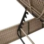 Sun lounger with cushion and synthetic beige rattan table by , Loungers - Ref: Foro24-4002732, Price: 170,82 €, Discount: %