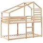 Bed with solid pine wood roof 80x200 cm by , Beds and slatted bases - Ref: Foro24-3281958, Price: 229,38 €, Discount: %