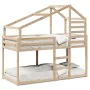 Bed with solid pine wood roof 80x200 cm by , Beds and slatted bases - Ref: Foro24-3281958, Price: 229,38 €, Discount: %