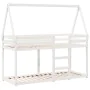 Bunk bed with solid white pine wood roof 90x190 cm by , Beds and slatted bases - Ref: Foro24-3282088, Price: 225,46 €, Discou...