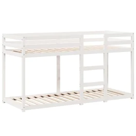 Bunk bed with solid white pine wood roof 90x190 cm by , Beds and slatted bases - Ref: Foro24-3282088, Price: 225,46 €, Discou...