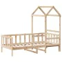 Sofa bed with solid pine wood roof 90x190 cm by , Beds and slatted bases - Ref: Foro24-3282214, Price: 171,22 €, Discount: %