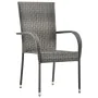 Stackable garden chairs 4 units gray synthetic rattan by vidaXL, Garden chairs - Ref: Foro24-310085, Price: 183,13 €, Discoun...