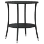 Small table and chairs with 3 black synthetic rattan cushions. by , Garden sets - Ref: Foro24-365678, Price: 285,28 €, Discou...