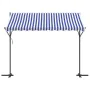 Free-standing awning made of blue and white fabric and steel, 300x300 cm. by , Umbrellas - Ref: Foro24-368931, Price: 266,10 ...