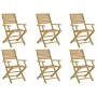 Folding garden chairs 6 pcs acacia wood 54.5x61.5x86.5cm by , Garden chairs - Ref: Foro24-3214226, Price: 272,21 €, Discount: %