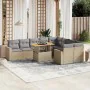 Garden sofa set with beige cushions, 10 pieces, synthetic rattan by , Garden sets - Ref: Foro24-3271472, Price: 705,28 €, Dis...