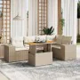 Garden sofa set with 6-piece synthetic rattan beige cushions by , Garden sets - Ref: Foro24-3272626, Price: 584,09 €, Discoun...