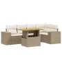 Garden sofa set with 6-piece synthetic rattan beige cushions by , Garden sets - Ref: Foro24-3272626, Price: 584,09 €, Discoun...