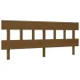 Honey brown solid wood bed frame with headboard by vidaXL, Beds and slatted bases - Ref: Foro24-3195174, Price: 172,73 €, Dis...