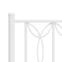 Metal bed frame with white headboard 90x190 cm by , Beds and slatted bases - Ref: Foro24-376169, Price: 73,45 €, Discount: %