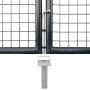 Galvanized steel garden mesh gate 400x150 cm gray by , garden gates - Ref: Foro24-143377, Price: 502,96 €, Discount: %