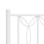 Metal bed frame with white headboard and footboard 75x190 cm by , Beds and slatted bases - Ref: Foro24-376185, Price: 80,66 €...