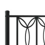 Bed frame with black metal headboard and footboard 90x200 cm by , Beds and slatted bases - Ref: Foro24-376139, Price: 103,16 ...