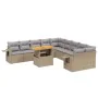 Gartensofa-Set 11-teilig mit beigen Polstern aus synthetischem Rattan von , Gartensets - Ref: Foro24-3271948, Preis: 807,58 €...